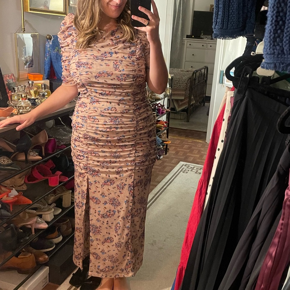 Free People Rouched Midi Dress